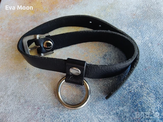 Чокър от естествена кожа, снимка 3 - Колиета, медальони, синджири - 51329295