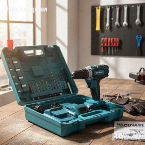 Комплект бормашина с двойна батерия и безчетков мотор за точност и мощност във всеки детайл, снимка 2 - Куфари с инструменти - 52380813