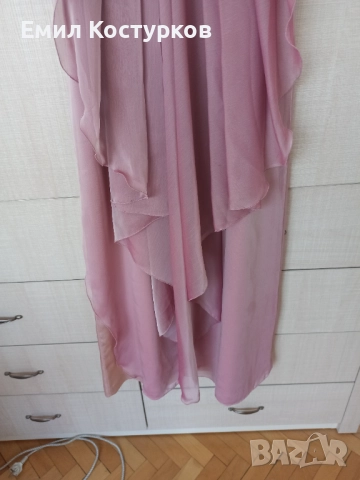 Продавам дълга официална рокля - нежно розов цвят, снимка 4 - Рокли - 52689808