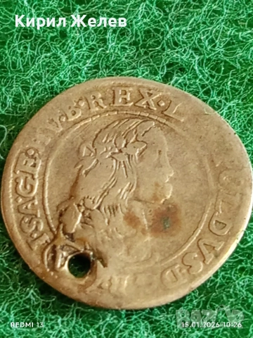 Сребърна монета 6 кройцера Леополд първи Унгария за КОЛЕКЦИЯ 52892, снимка 4 - Нумизматика и бонистика - 53105892