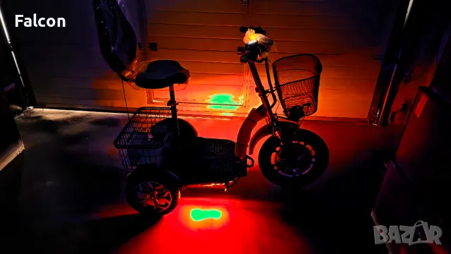 Електрическа триколка Falcon Traffic 950W с равна платформа и крачна спирачка, снимка 3 - Мотоциклети и мототехника - 35781881