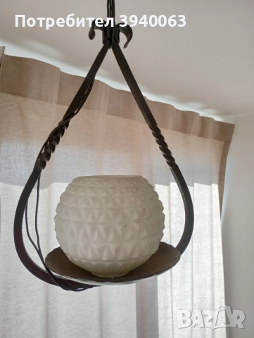 Стар полилей от ковано желязо еденичен колекция, снимка 8 - Лампи за таван - 43952225