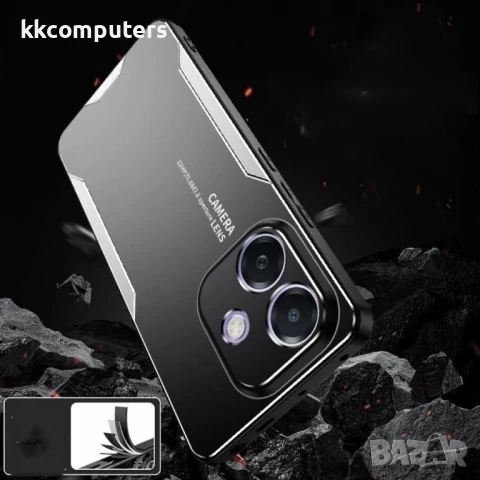 Oppo A5 Pro 4G / 5G Алуминиев Калъф с TPU + PC Гръб и Скрийн Протектор – Четири Цвята, снимка 7 - Резервни части за телефони - 50563701