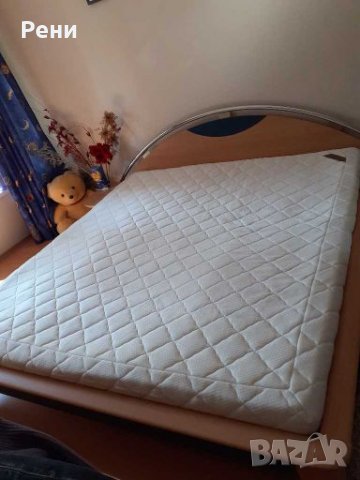 Спалня Point- цвят бук 190/200 см с матрак и калъф за матрака, снимка 7 - Спални и легла - 25390380