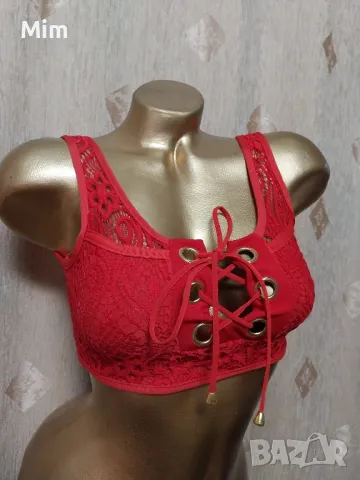 Vestiges M Червено дантелено бюстие , снимка 2 - Корсети, бюстиета, топове - 50294699