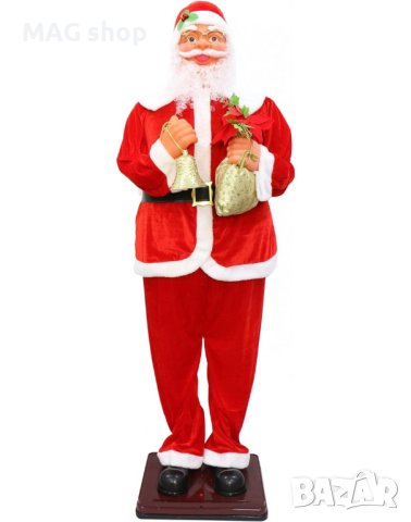 ПРОМО! ОГРОМЕН Дядо Коледа танцуващ със сензор за движение 180см, снимка 2 - Музикални играчки - 43105165