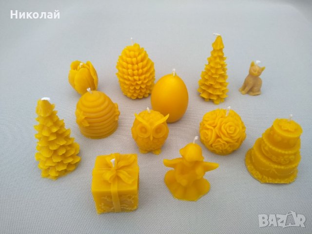 Ръчно изработени свещи от чист пчелен восък , собствено производство