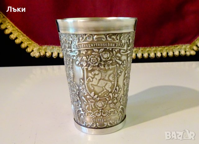 Калаена чаша за вино,Замък,Кон,Щутгарт. , снимка 6 - Антикварни и старинни предмети - 33268553