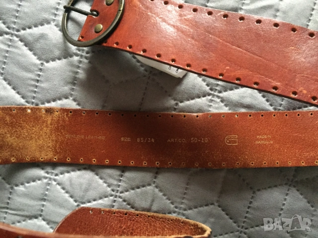 G-star оригинален дамски кафяв колан от естествена кожа М/85, снимка 9 - Колани - 53244801