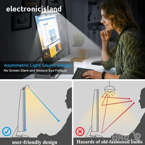 RGB извита светлина Bar LED лента, Лампа за curved извит монитор на компютър, снимка 3 - Лед осветление - 43343427