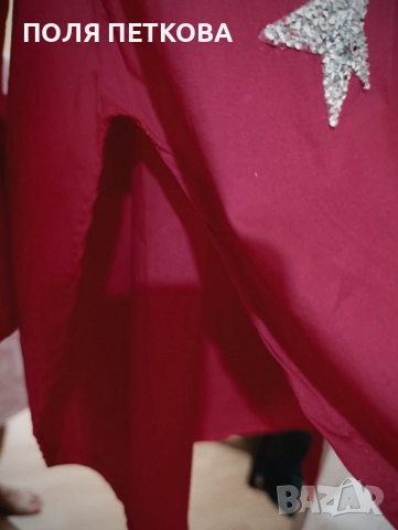 Червена риза сребърни звезди, снимка 4 - Ризи - 52429477