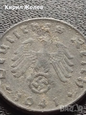 Две монети 1 райхспфенинг 1941г. / 5 райхспфенинг 1941г. Трети райх с СХВАСТИКА редки 25222, снимка 11 - Нумизматика и бонистика - 40639826