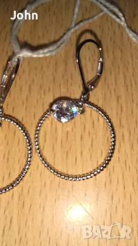 Сребърни Обеци от Англия, снимка 3 - Обеци - 52732590