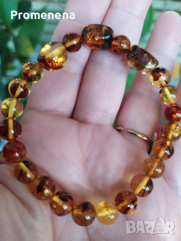 Гривна от Балтийски кехлибар, снимка 4 - Гривни - 53125280