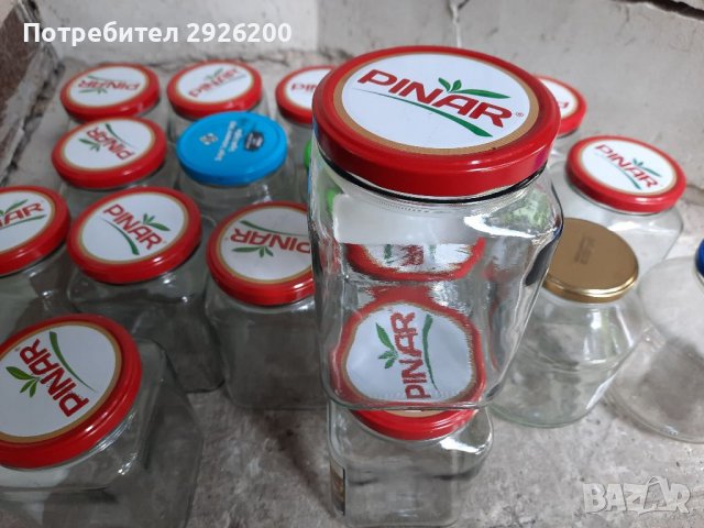 Стъклени буркани с капачки 1литър, снимка 3 - Прибори за хранене, готвене и сервиране - 37834836