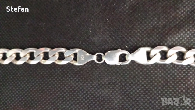 Поръчкова сребърна гривна и ланец, снимка 12 - Гривни - 49493460