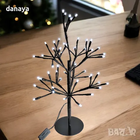 5334 Светещо коледно дръвче, 49 см, 50 LED светлини, снимка 3 - Декорация за дома - 47603398