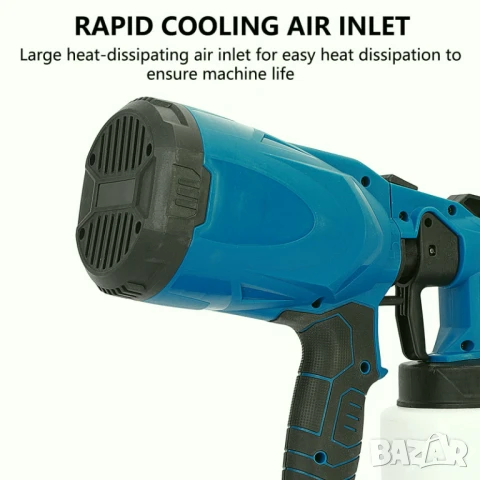 Нов акумулаторен пистолет за боядисване с 2 батерии на най-добра цена!, снимка 6 - Други инструменти - 51291071