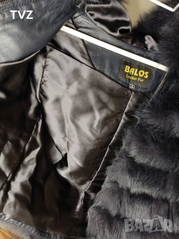 Палто от естествен косъм в тъмно син цвят, снимка 13 - Якета - 38721395