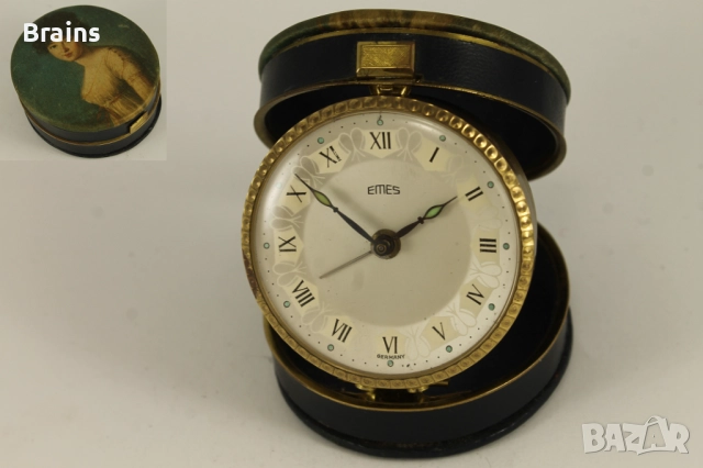 Рядък Немски Туристически Будилник EMES 1960's