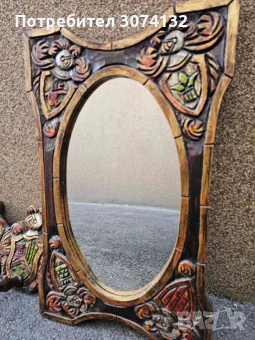 Испанска ръчно рисувана закачалка за стена с дърворезба, снимка 6 - Закачалки - 49245733