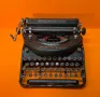 Антична Безшумна Пишеща Машина Remington Noiseless Made in USA Португалска Клавиатура 1931 година !, снимка 3