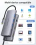 Нов хъб 9 в 1 USB-C докинг станция с 4K HDMI и Gigabit Ethernet USB C адаптер, снимка 8