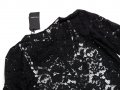 НОВА! Twinset Lace Black Dress Luxury Exclusive Collection Дамска Дантелена Рокля Размер 38, снимка 12