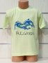 Нова детска тениска в цвят резида с трансферен печат Делфини, снимка 1 - Детски тениски и потници - 33538177