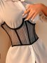Черен прозрачен колан корсет под бюста р-р S, снимка 3