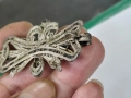 Възрожденска сребърна брошка филигран 0.800, снимка 6