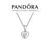 Сребърено колие PANDORA 925 Silver Heart, снимка 1