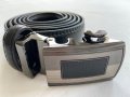 Колани от естествена кожа с оксидирана автоматична тока, снимка 3