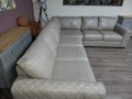 Голям кремав кожен ъглов диван "Mazzini", снимка 8