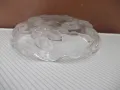 Чиния стъклена с флорални мотиви за ядки , плодове и други, снимка 3
