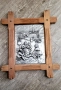 Калаена картина в дървена рамка, снимка 1