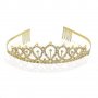 Прави капки златиста сребриста детска дамска корона диадема за коса глава, снимка 4