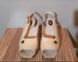 Нови кожени сандали 37-38 номер бежови български обувки, снимка 4