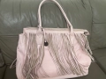 Чанта естествена кожа цвят пудра, снимка 2