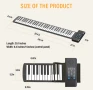 61 клавиша навиващо се пиано,преносимо,жак слушалки,line вход,MIDI изход,128 ритъма на ток и ба, снимка 7