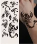 Скорпион скорпиони черно бял временна татуировка татос татус Tattoo, снимка 1