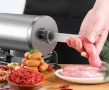 Ръчна машина за пълнене на колбаси, неръждаема стомана, капацитет 4 кг., снимка 2