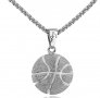 Баскетболна топка - Колие ( Сребристо ), снимка 1 - Колиета, медальони, синджири - 26478000
