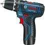 Акумулаторен винтоверт BOSCH GSR 12V-15 Professional 2 x 2,0 Ah батерии зарядно аксесоари чанта, снимка 3