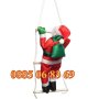 Дядо Коледа катерещ се по въжена стълба размер 60 см или 90 см, снимка 2