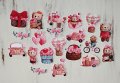 Стикери за скрапбук Valentine bears 20 бр - V106, снимка 1