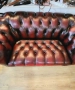 Кожен диван Chesterfield – тъмно бордо, снимка 9