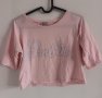 Розова къса тениска с надпис "Barbie", снимка 1 - Тениски - 37484196