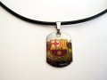 Медальон,плочка медицинска стомана и естествена кожа,Арсенал,Челси,Милан,Барселона, снимка 6