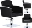 Хидравличен въртящ се фризьорски стол Cruz за фризьорски салон Z-FJ-83032-BLACK-FOTEL-BEZPODN, снимка 1 - Фризьорски столове - 43860955